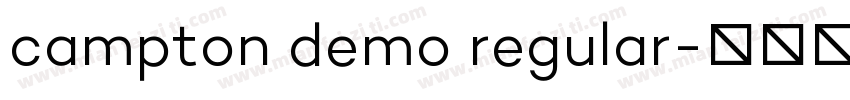 campton demo regular字体转换